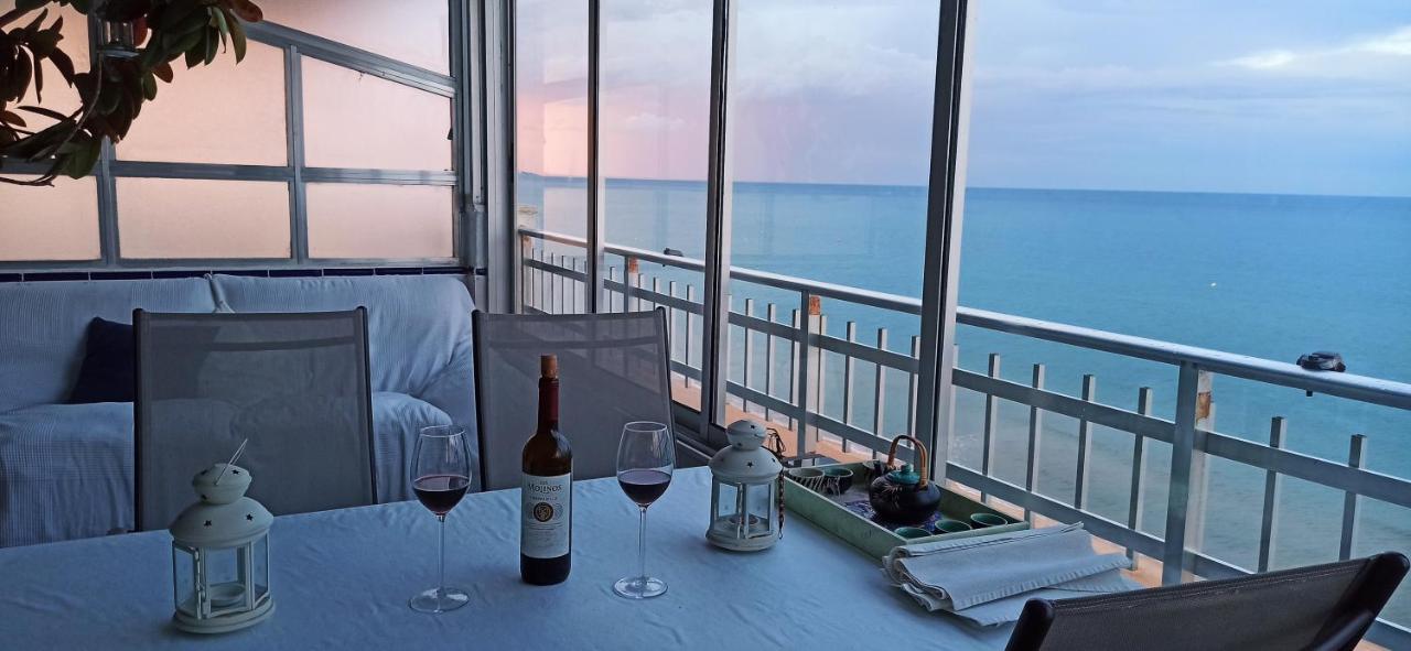 Blue Double Private Room At Front Beach - Habitacion Doble En La Playa Valencia Exterior foto